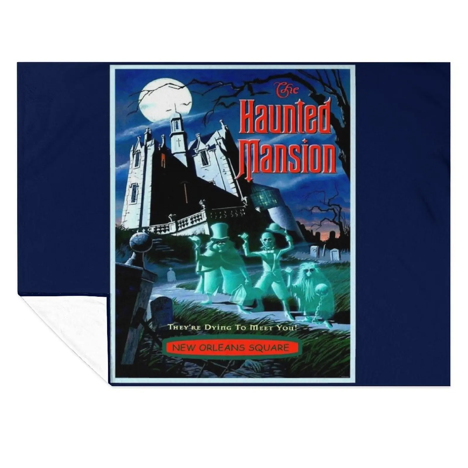 

HAUNTED MANSION : Vintage Ghosts Advertising Print Throw Blanket Winter beds Luxury Brand Luxury Thicken wednesday Blankets
