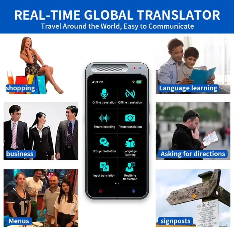 YYHC-Ai Intelligent Voice Translator 138 Languages Simultaneous Translation 4.1 Inch Photo Translation