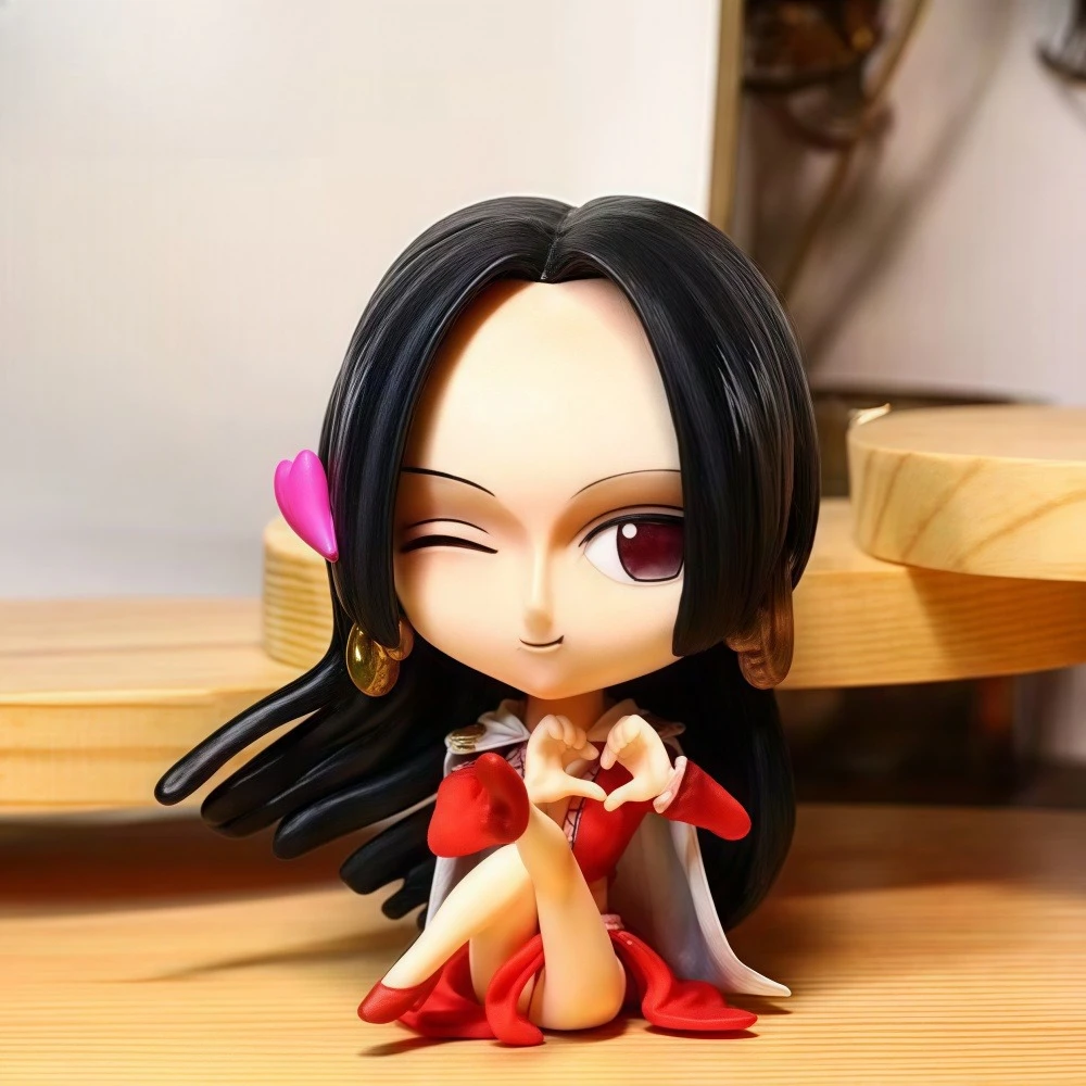 One Piece Testa Grande Seduta Posa Anime Figure Rufy Zoro Chopper Modelli da Collezione Desktop Decorazione Auto Ornamento per la Casa Ragazzo