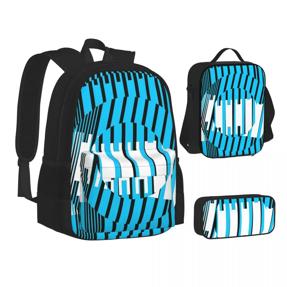 Global Opt Xix Backpacks Boys Girls Bookbag Students School Bags Cartoon Kids Rucksack Lunch Bag Pen Bag Three-Piece Set