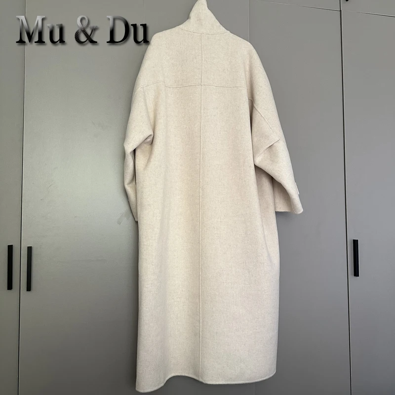 Women's Long Double-Sided Wool Blend Coat - Retro Loose Overcoat