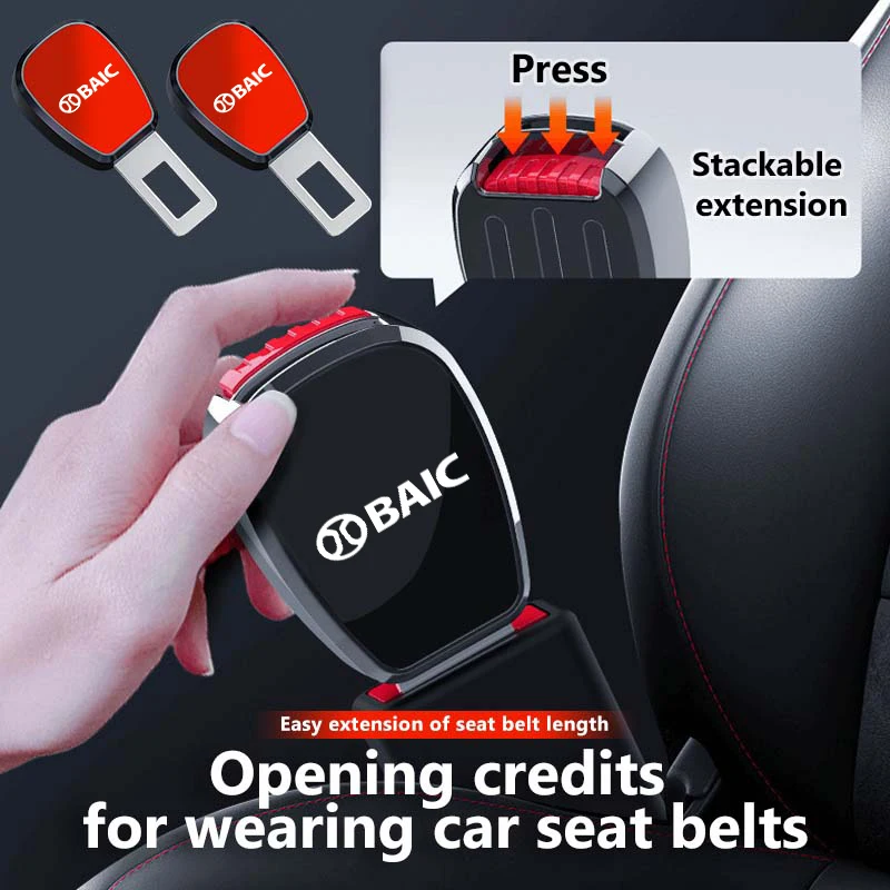 

Universal Car Seat Belt Extender Protection Adjustable Extender For BAIC Beijing BJ20 EV2 EV5 BJ40 EC3 EC5 EU5 BJ40 BJ60 BJ80 X3