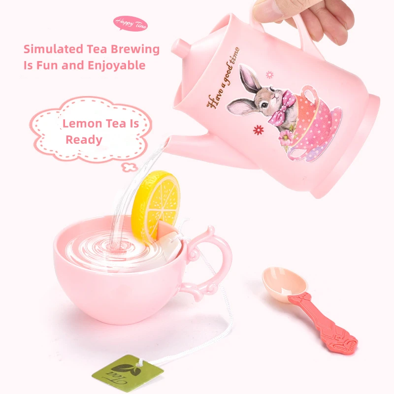 Criança diy simulação chá comida bolo conjunto criança jogar casa cozinha tarde chá jogo brinquedos fingir jogar brinquedo para o presente de aniversário do miúdo