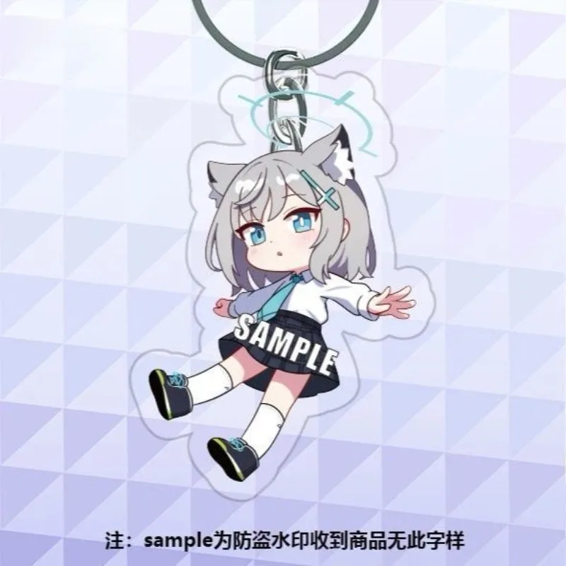 Anime BA Blue Archive Keychain Acrylic Takanashi Hoshino Sunaokami Shiroko Arona Backpack Pocket Car Pendant Birthday Present