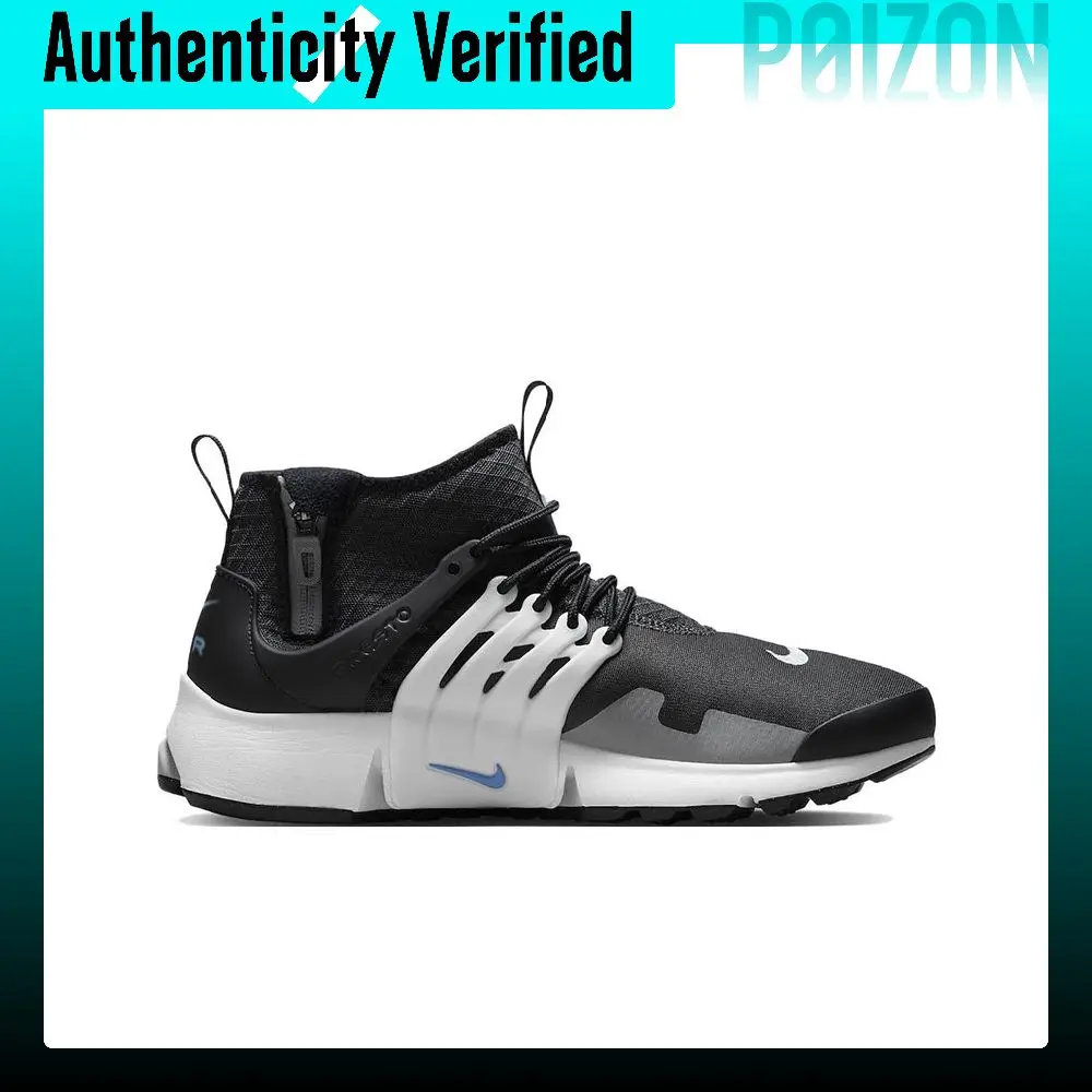 Nike Air Presto Mid Utility Mid top Casual Shoes Men's Black White DC8751-002 view 3