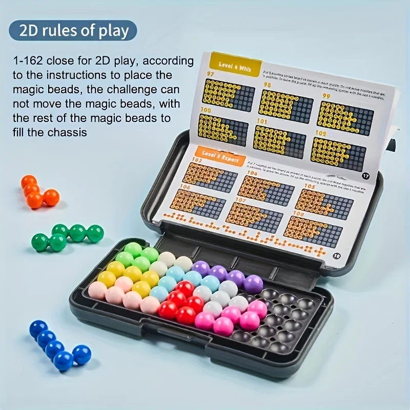 3D Brain Teaser Puzzle Game, Two Play Modes: 2D Plane and 3D Pyramid, Includes 200 Challenges, Suitable for Youngsters Gift