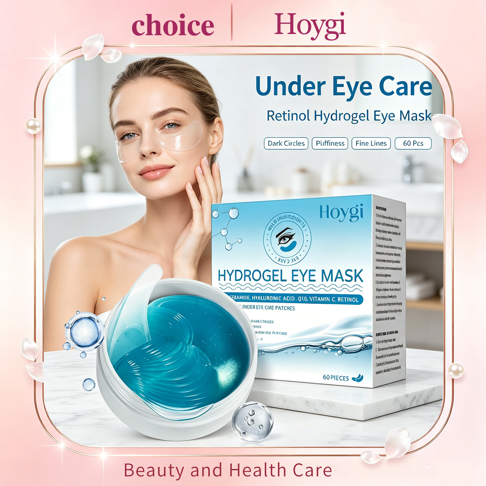  Hoygi Retinol Eye Mask Patch Hydrating Gel Eye Patche Anti Dark Circle Fade Fine Lines Sooth Dry Sensitive Skin Eye Care Patches 