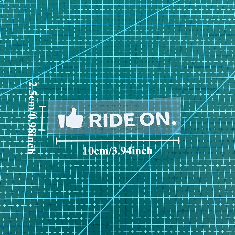 Ride On Waterproof Vinyl Bike Frame Sticker Decal For MTB Top Tube Handlebar Customization Decor