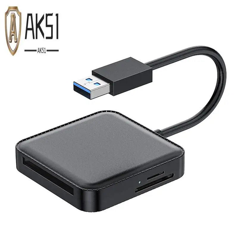 

AK51-USB 3.0 SD-кардридер 4 в 1, несколько адаптеров для чтения карт SD MS.CF.TF.SD для компьютера, ноутбука, ПК для Android Windows OS Durabl
