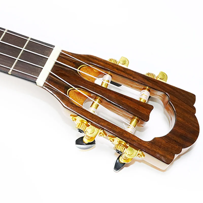 Ukulele 27 Inches Solid Spruce Acacia Mini Electri Tenor Acoustic Guitars 4 Strings Ukelele Music Install Pickup Travel Guitar