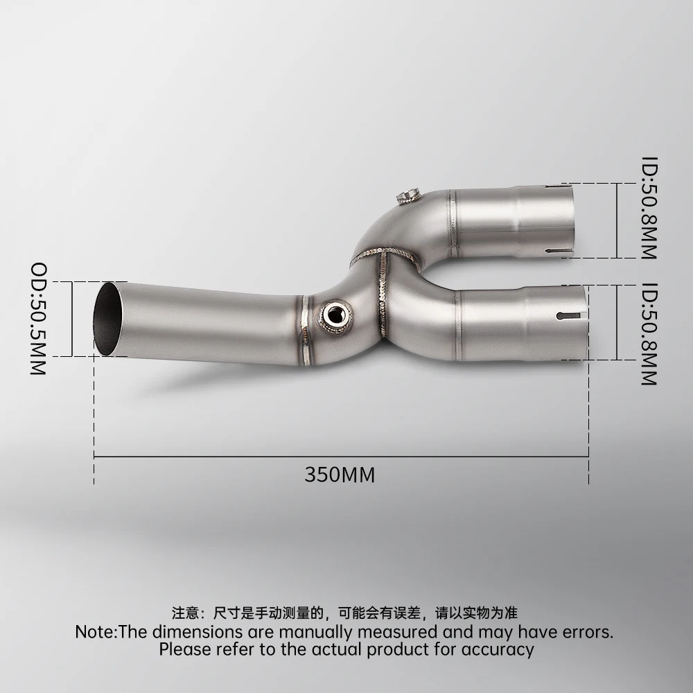 For YZF-R1/R1M R1 (2015-2022) MT-10 (2015-2021) mid section dual outlet exhaust manifold