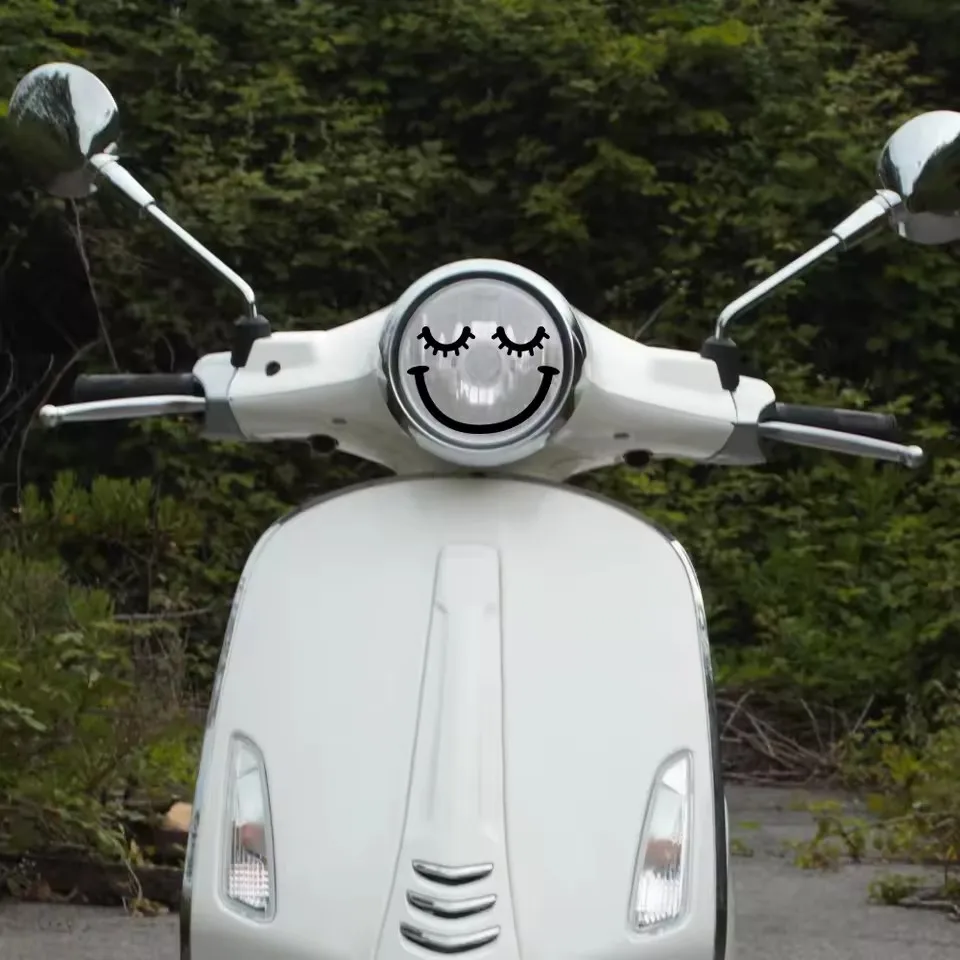 New For PIAGGIO Vespa Primavera 50 125 Sprint 50 125 GTS GTV 300 250 SUPER Motorcycle Headlight Sticker Expression Decals