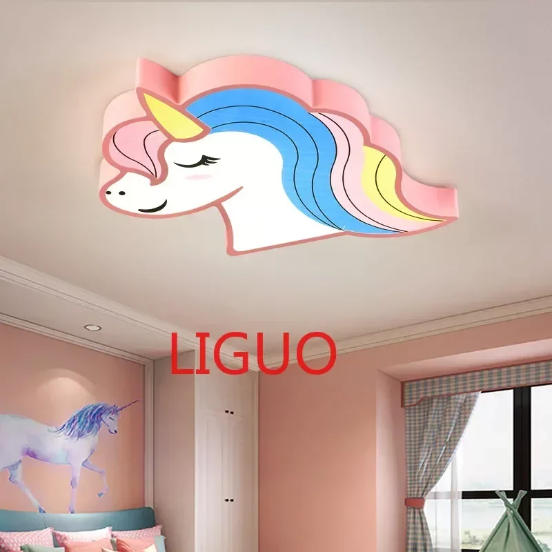 

Children's Room Light Pink Pony POLA Led Ceiling Light Boys and Girls Room Bedroom Light