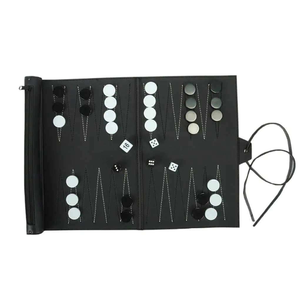 

Классический портативный туристический семейный набор из искусственной кожи для турнирных нардов, игрушка