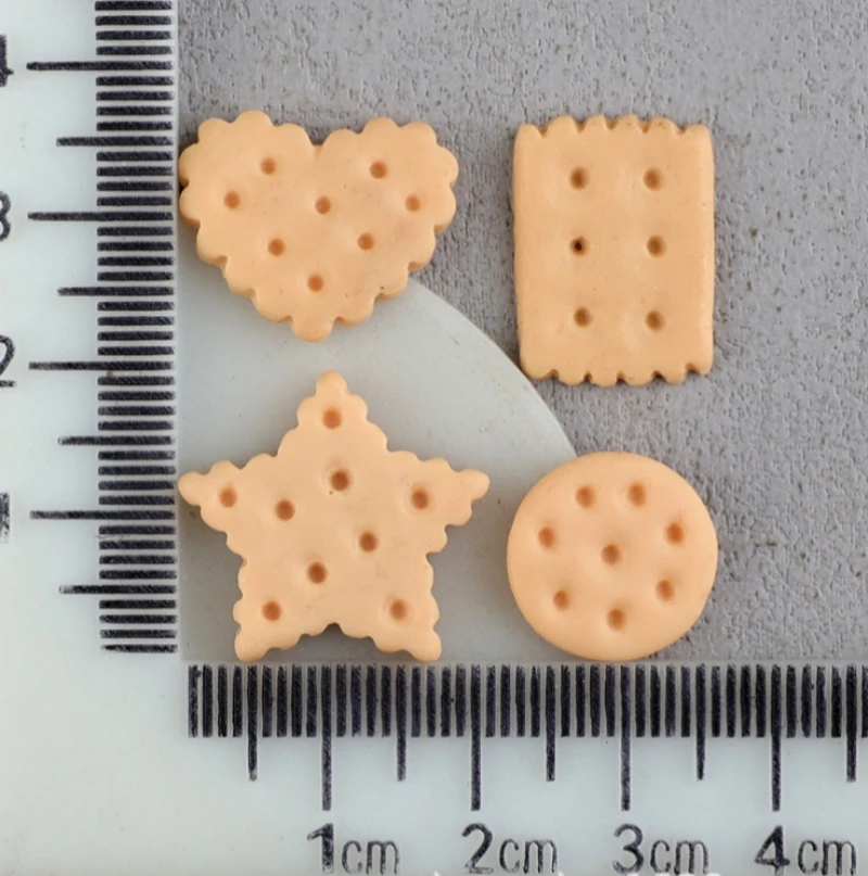 Resin Mix Cookies Flatback Cabochon Scrapbook DIY Decor Home Figurine Crafts Simulated Food Play Biscuit Slime Charms Ornament