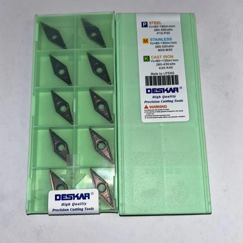 

VBMT110308-MV LF6118/VBMT160404-MV LF6118/VBMT160408-MV LF6118 Фрезерные лезвия с ЧПУ Твердосплавные вставки 10 шт.
