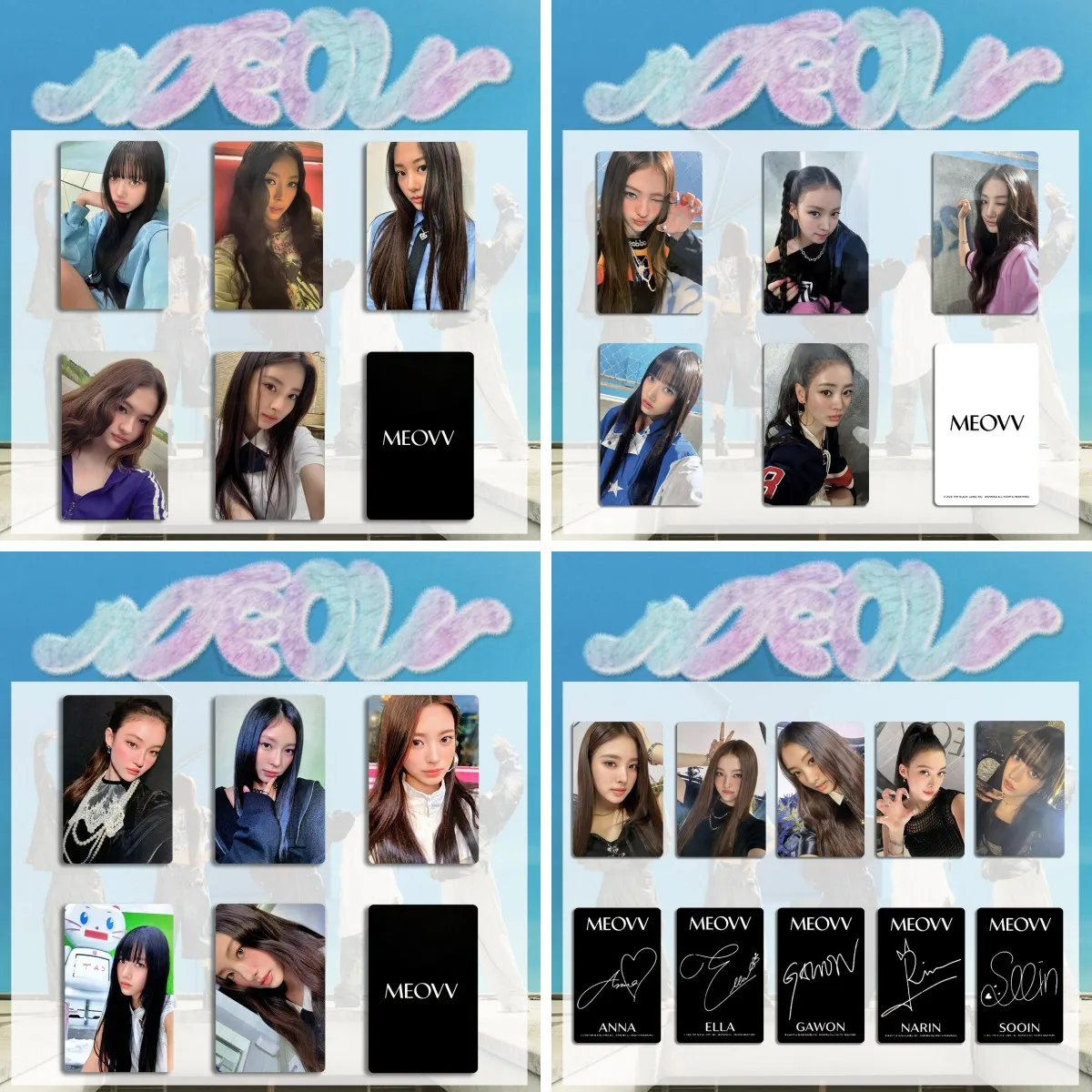 5/20Pcs/Set KPOP MEOVV BROADCAST Album Photocards Anna Narin Gawon