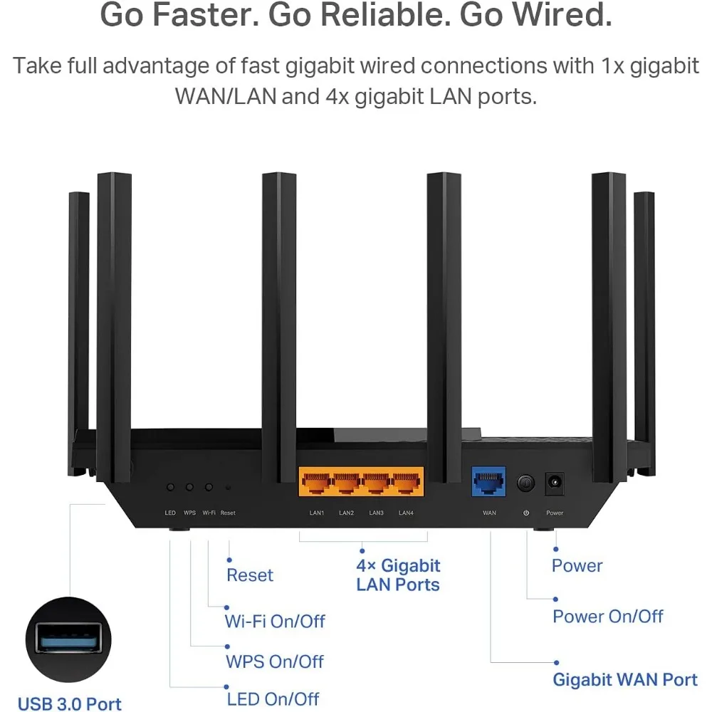 AX5400 WiFi 6 Router Archer AX73 Dual Band Gigabit Wireless Internet Router, High-Speed ax Router for Streaming