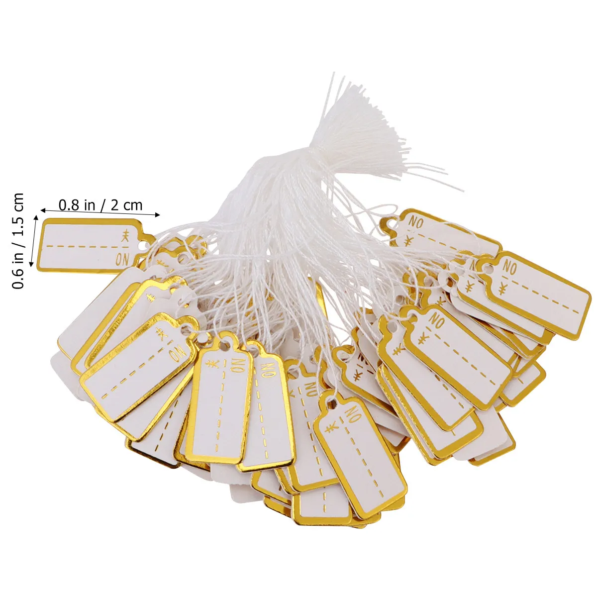 500Pcs Jewelry Price Tags Paper Handwrite Ready Use Bright Color Design for Watch Earrings Bracelet Ring