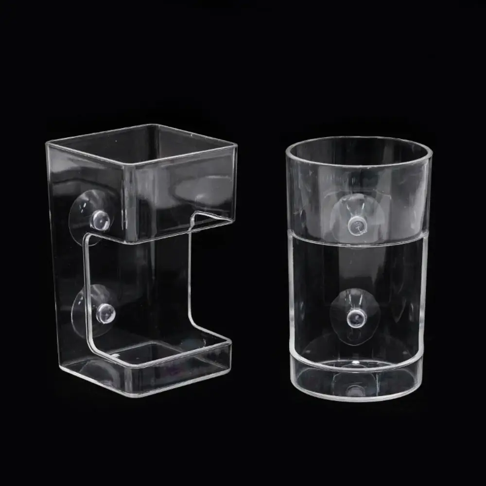Acrylic Aquarium Feeders Ring Transparent Fixed-Point Fish Feeder Tray Durable Suction Cup Fish Tank Food Dispenser