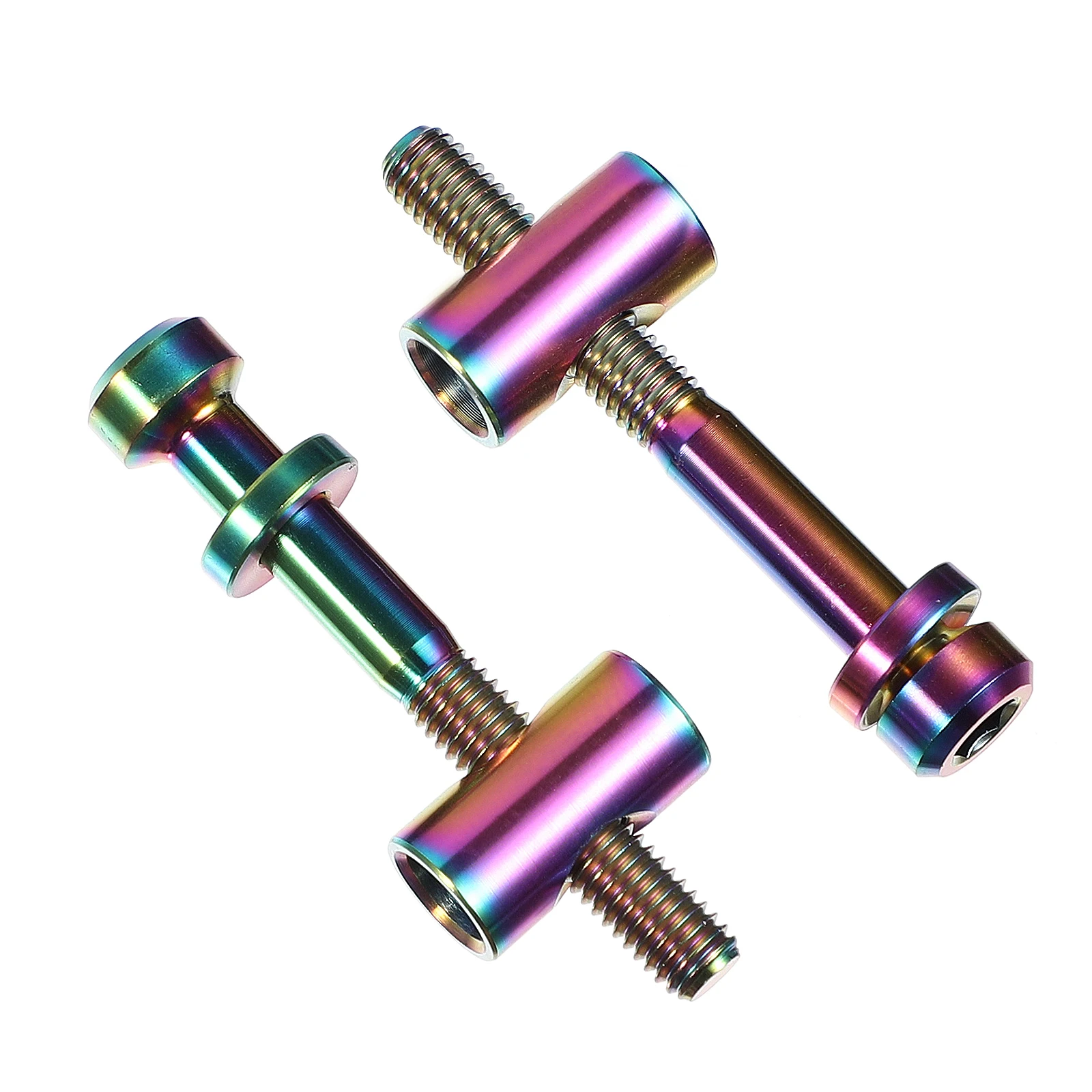 

2 Pcs Titanium Seatpost Bolts Durable CNC Precision Screws Bike Accessories Corrosion Prevention Round Head Fixing Riding