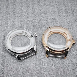 39.5mm Silver/ Rose Gold Wath Case Hands Dial Bubble Crystal Modified Watch Accessories for NH35 NH36 4R35A 4R36A Movement