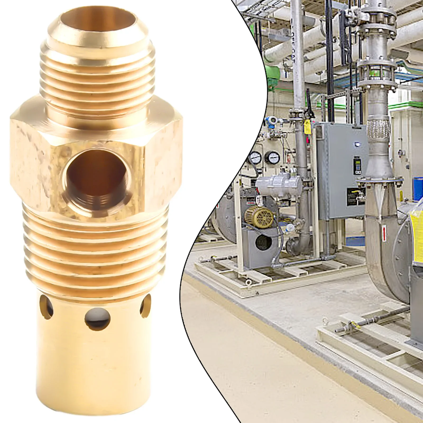 One Way Brass Check Valve Compatible With For Air Compressor Systems Using G3/8 Male NPT And G1/2 Thread Connections