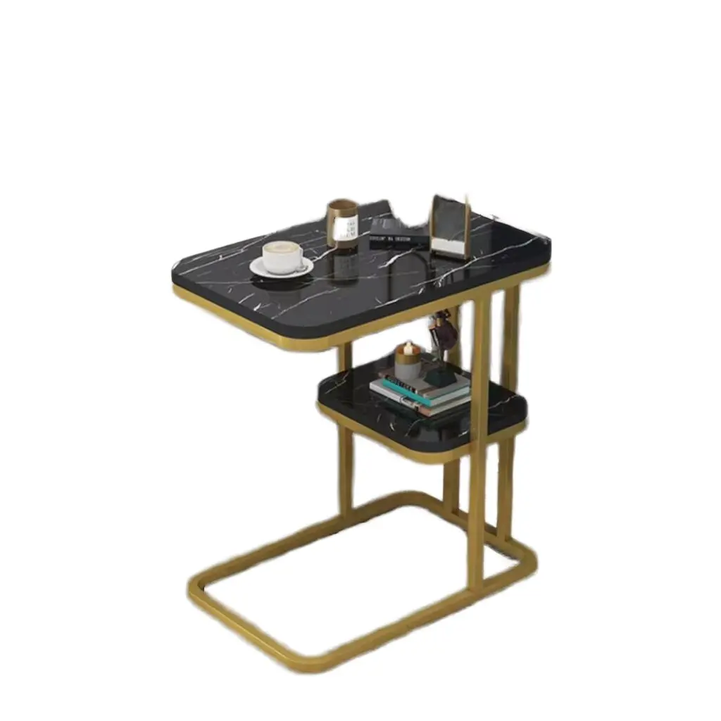 Modern Versatile Freestanding Metal Cubby Shelf Round Pattern Side Table for Living Room Coffee Table Sofa Table Storage Shelf