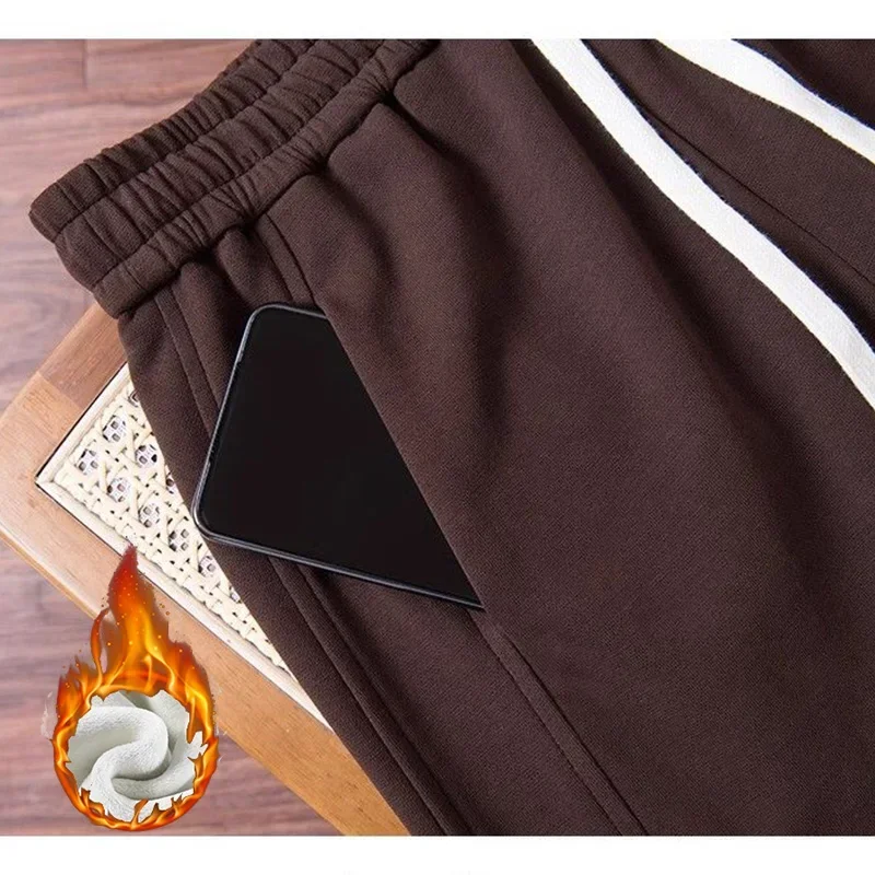 شتاء جديد بنات الصوف الحراري Sweatpants النساء الكورية عالية الخصر الترفيه أفخم السراويل الإناث الثلوج الدافئة السراويل الطويلة