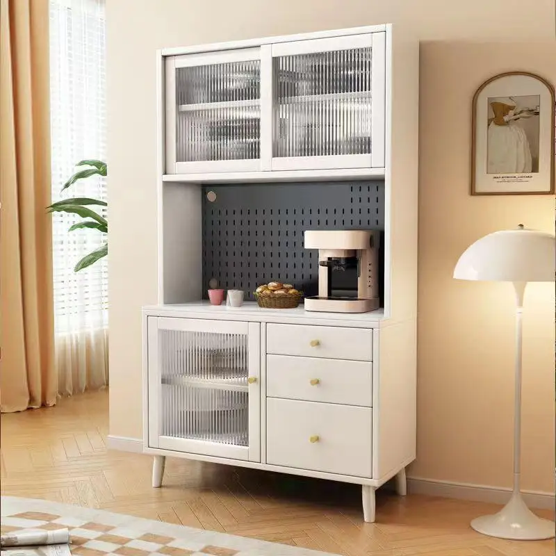 Solid wood rock slab desktop cabinet, wine cabinet, secret , tea , household storage against the wall, storage sid