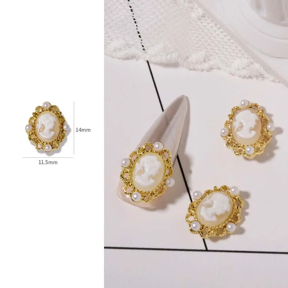 

Girls Silver Abstract Pearl Retro Diamond DIY Nail Decoration Manicure Nail Art Rhinestone Beauty Head Ornaments