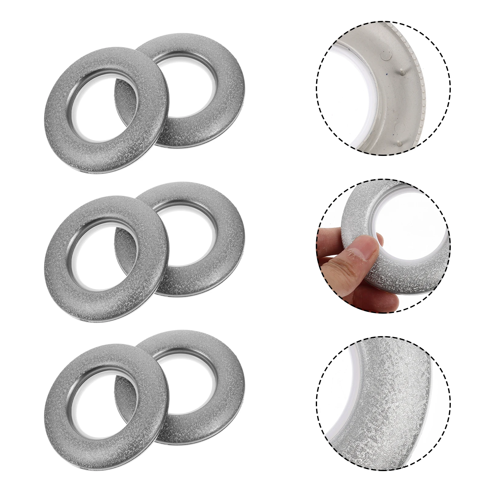 

80 Pcs Curtain Rings Nano Silent Grommets Easy Install Remove Plastic Drapery Rings Curtains Accessories