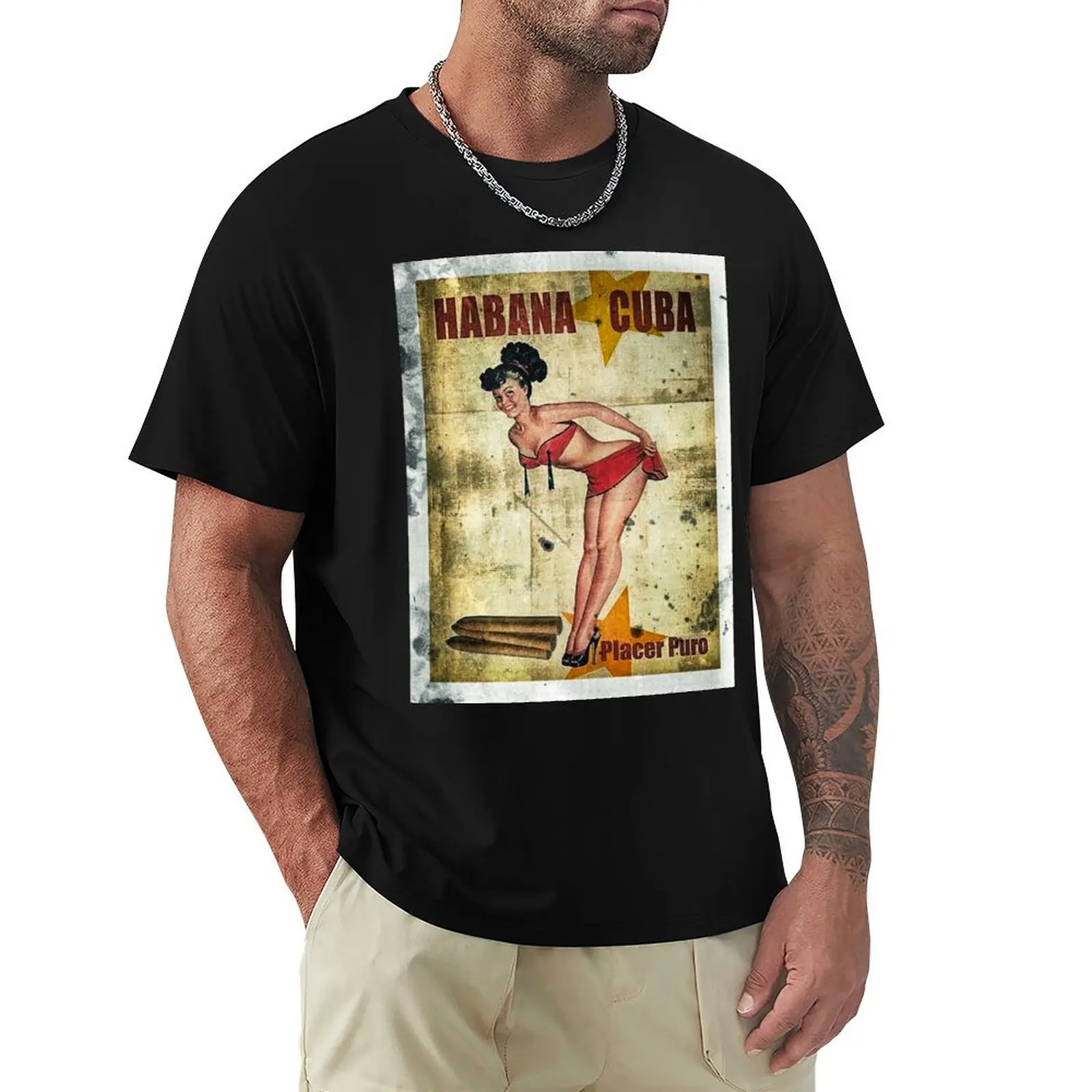 HABANA Cuban cigar T-Shirt customizeds cute tops oversized t shirt oversized men clothing