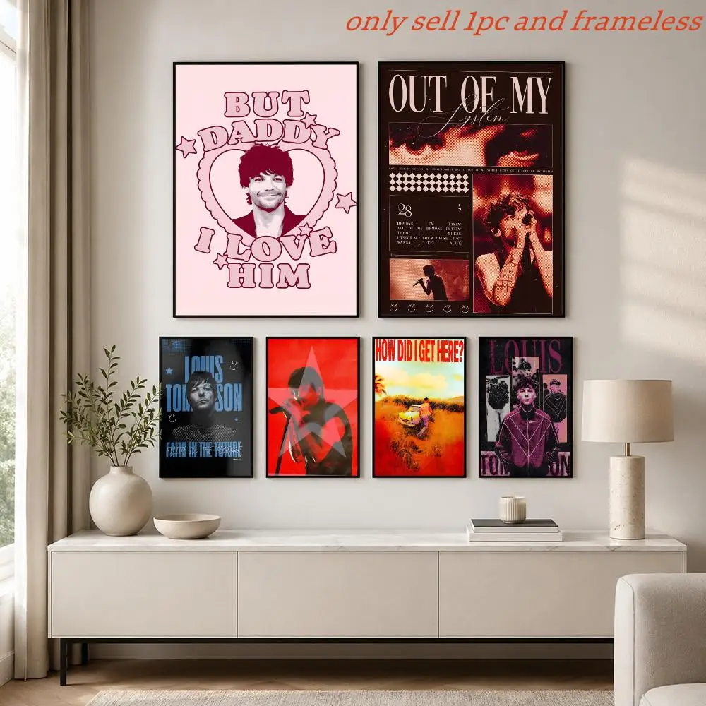 Hot Singer L-Louis Tomlinson Poster Painting Prints Wall Art Picture Film Room Home Bar Cafe Decor Mural