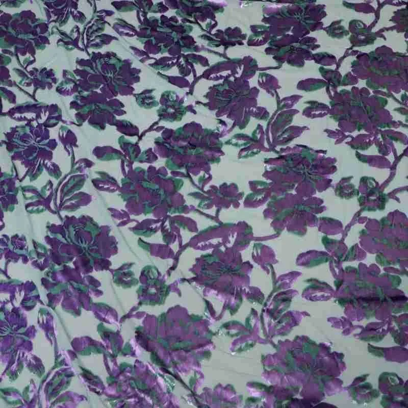 

High-end custom-made dress and cheongsam made of woven velvet brocade jacquard viscose fabric