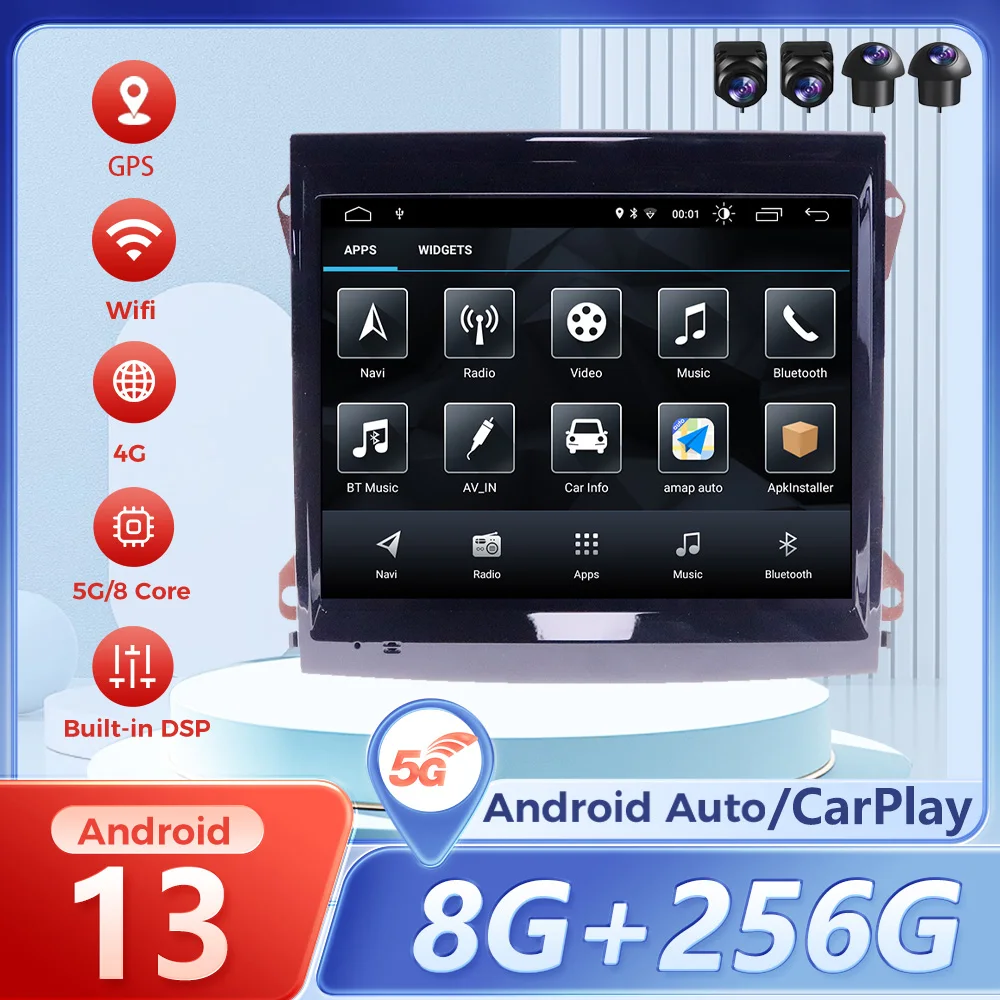 

Android Auto 8,4 "Android13 автомобильное радио для Porsche Cayenne 2010-2017 GPS-навигация автомобильный плеер мультимедийный Carplay головное устройство Wi-Fi