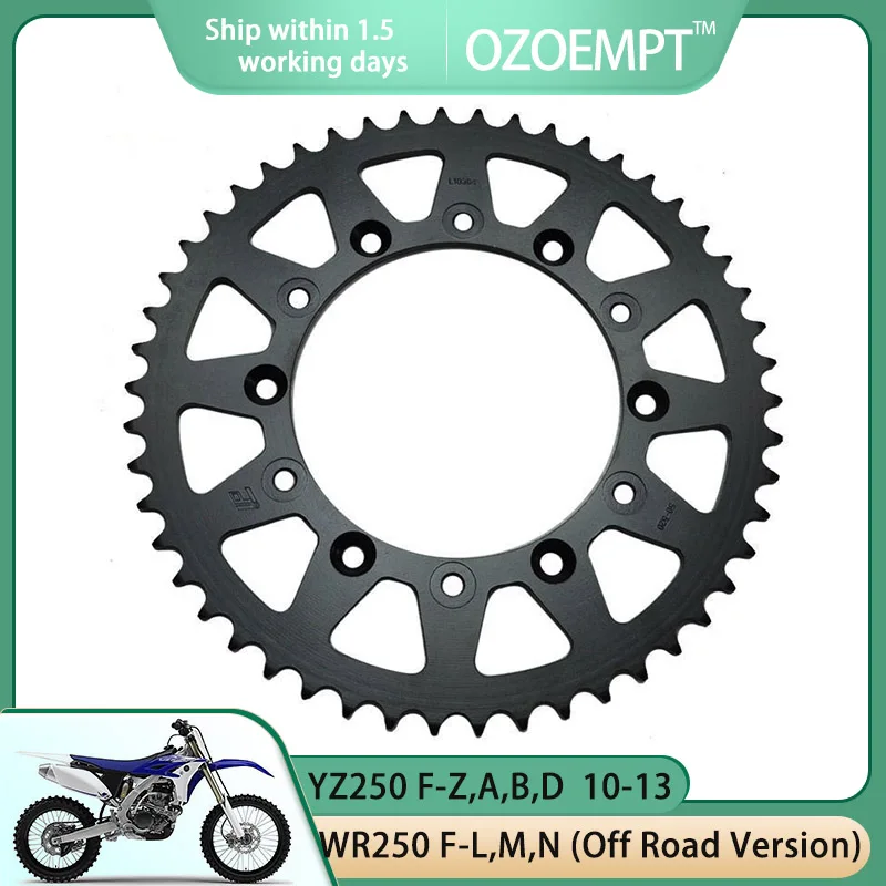 

OZOEMPT 520-51T Motorcycle Rear Sprocket Apply to WR250 F-L,M,N (Off Road Version) YZ250 F-Z,A,B,D,T,V