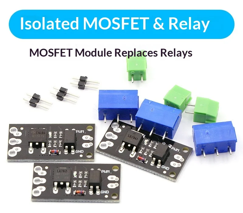 FR120N LR7843 AOD4184 MOSFET Module Optocoupler Isolation For Motor Solenoid Valve Optocoupler Isolated MOSFET Module Replace