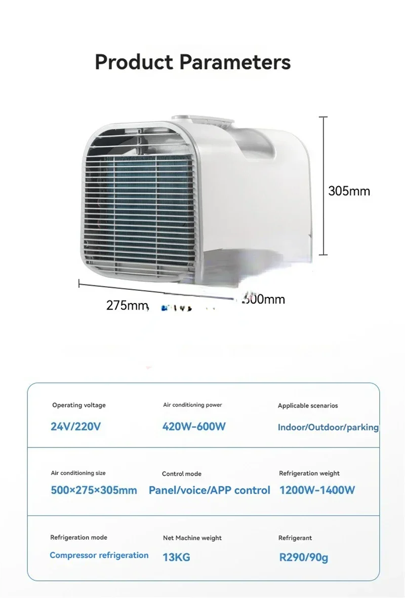 

Hot salescross-borderPortable Air Conditioning Compressor Outdoor Camping Air Conditioner Household Appliances Dehumidifier Refr