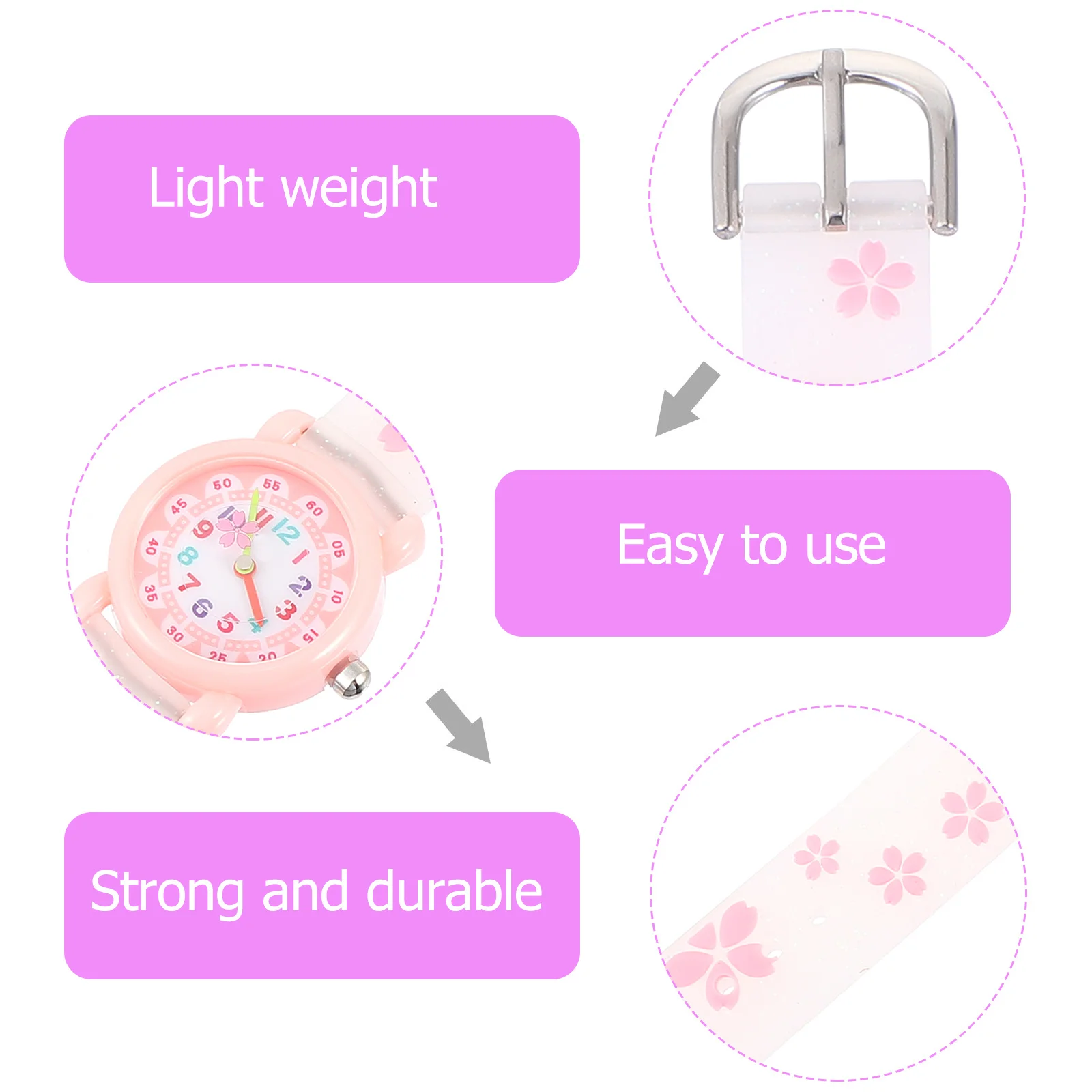 1PC ساعة كوارتز مقاومة للماء لساعة اليد الطلابية، ساعة يد عصرية لطيفة مقاومة للماء