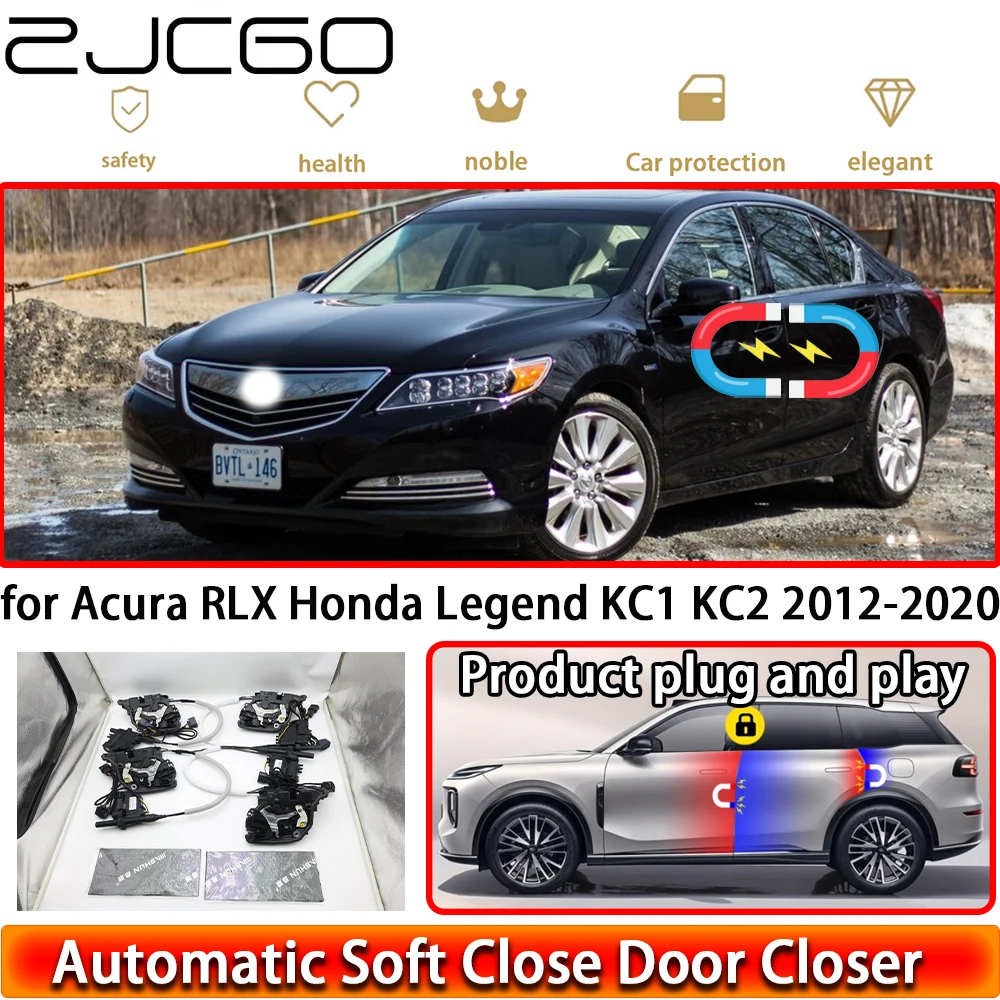 

ZJCGO for Acura RLX Honda Legend KC1 KC2 2012-2020 OEM Soft Close Door Kit Power Closing Latch System Auto Pull Door Easy Close