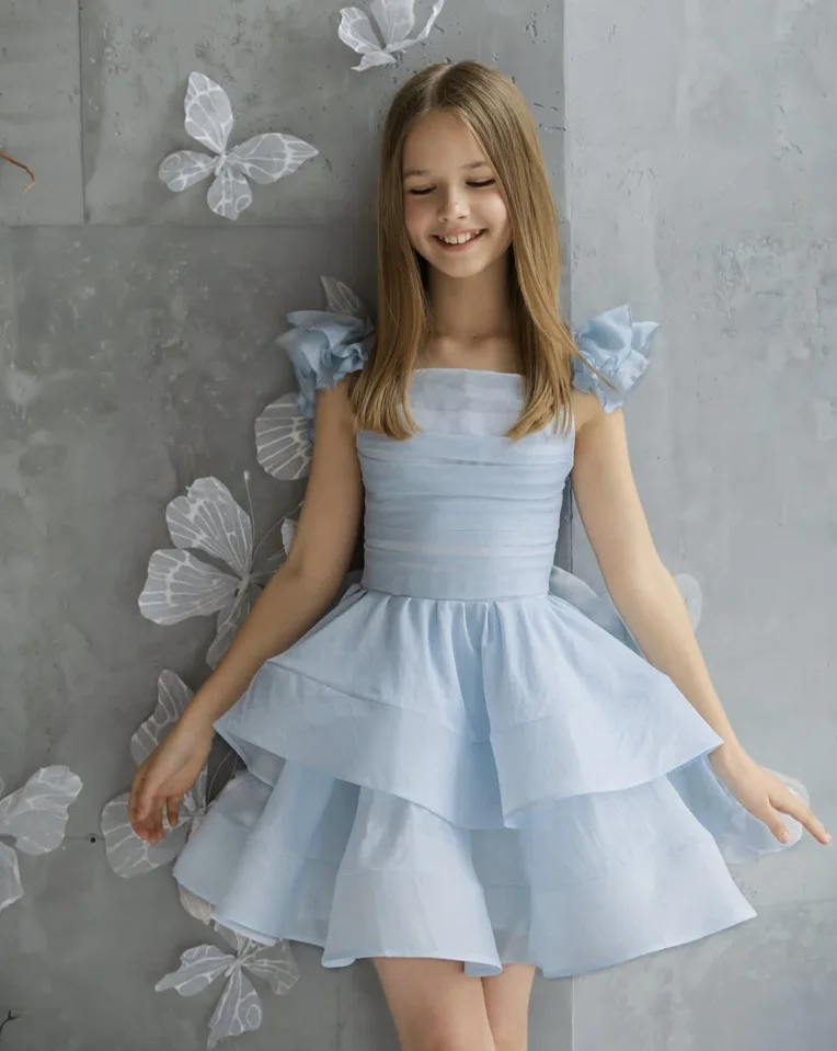 Girls' Princess Dress for Birthdays Pageants and Piano Recitals Fluffy Tutu Style Evening Gown or Flower Girl Dress