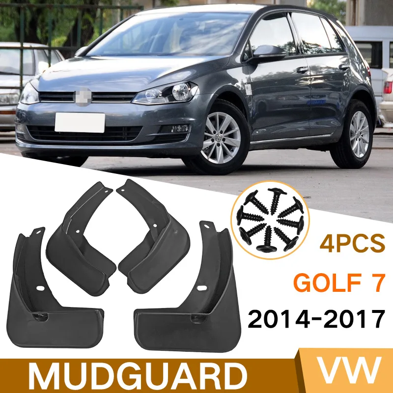 

For GOLF 7 2014 Car Molded Mud Flaps Splash Guards Mudguards Front Rear Styling Front Rear Wheel Accessories