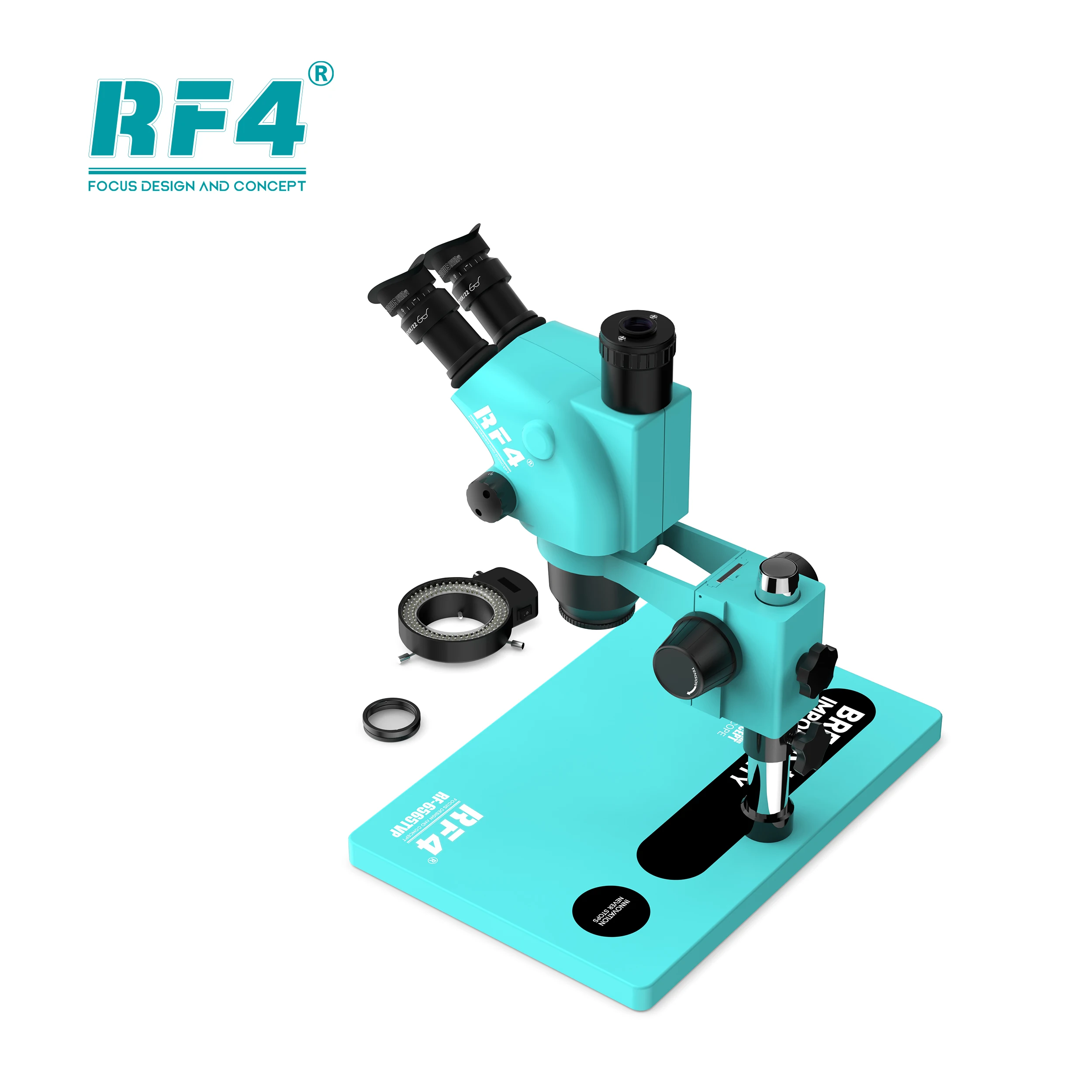 RF4 6.5X-65X wysokiej jakości elektroniczne elementy badawcze B1 duża podstawa PCB SMD naprawa mikroskopu Stereo Zoom RF6565TVP