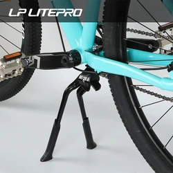 LP Litepro Double Bracket Bicycle Kickstand Adjustable Height Aluminum Alloy for Road Foldable Bike MTB Dual Center Foot Support