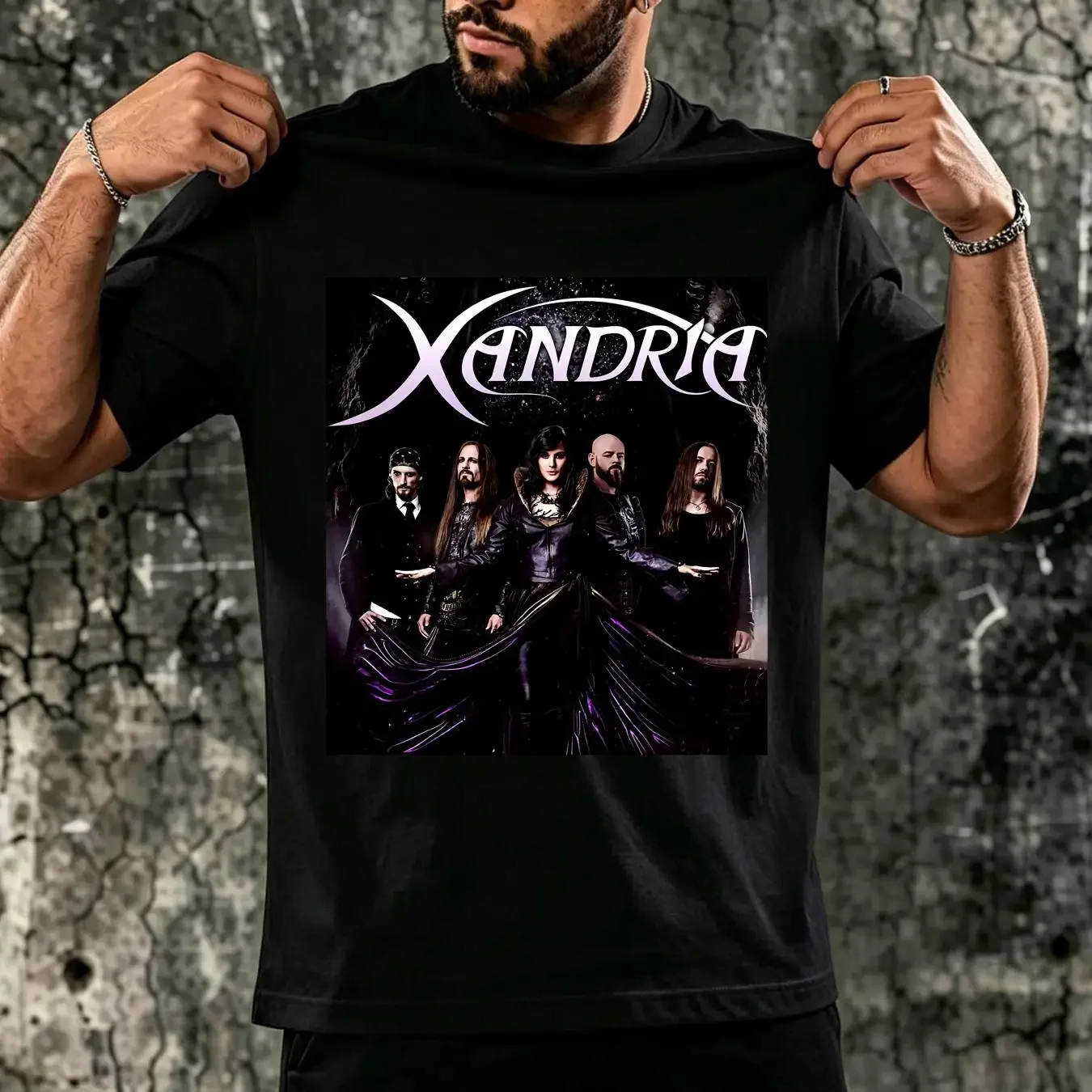 washed T Shirt Inspired XANDRIA Members Cotton Black Men Size S to 5XL Fans K2895 vintage Washed Comfortable streetwear