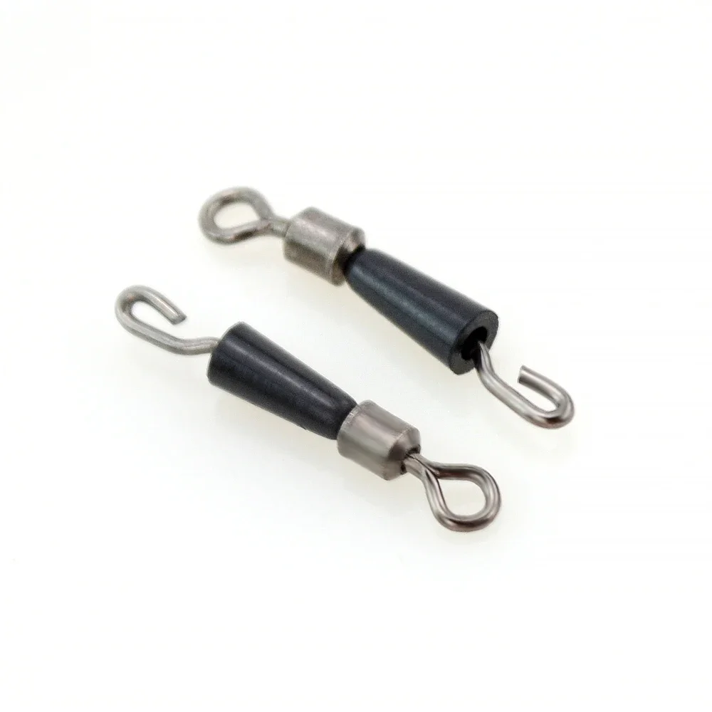Hirisi 40pcs Fishing Swivels Snap Quick Change Swivel for Feeder Fishing Sea Fishing Accessories