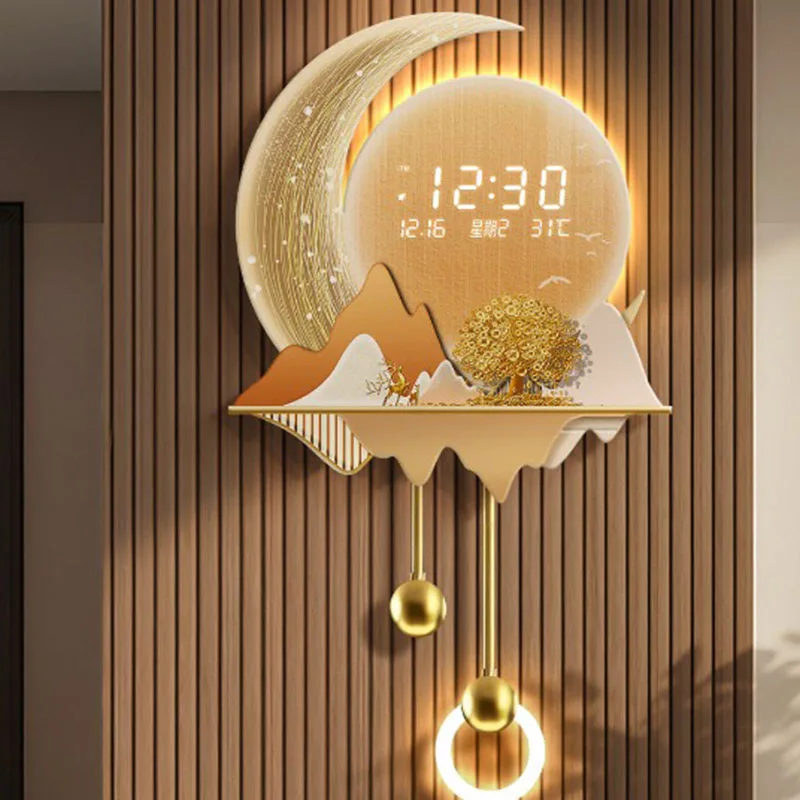 

Minimalist Bedroom Wall Clocks Aesthetic Flip Luxury Luminous Silent Wall Watch Interior Simple Orologio Da Parete Home Design