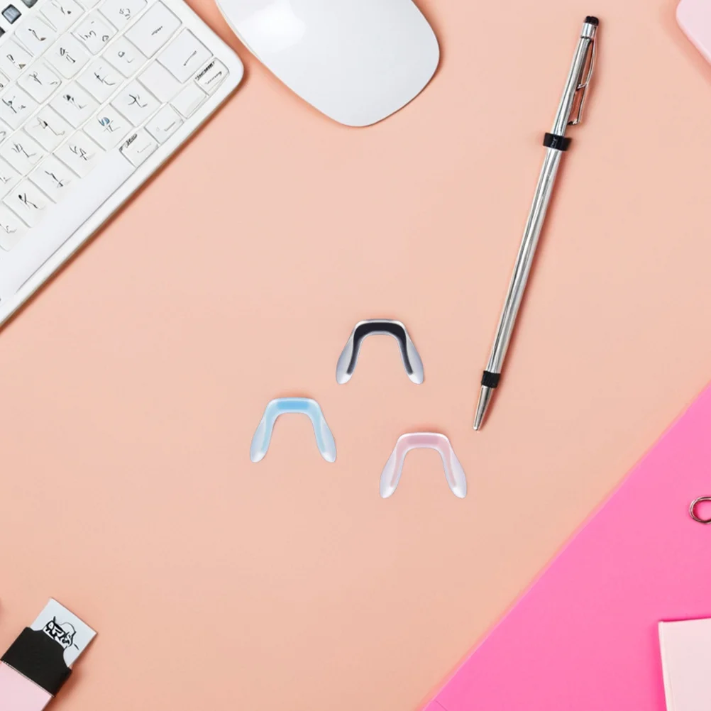 

6Pcs 's Silicone Nose Pads Soft Comfortable Saddle-Shaped Non-Slip Eyeglass Nose Bridge Cushion Replacement for Glasses