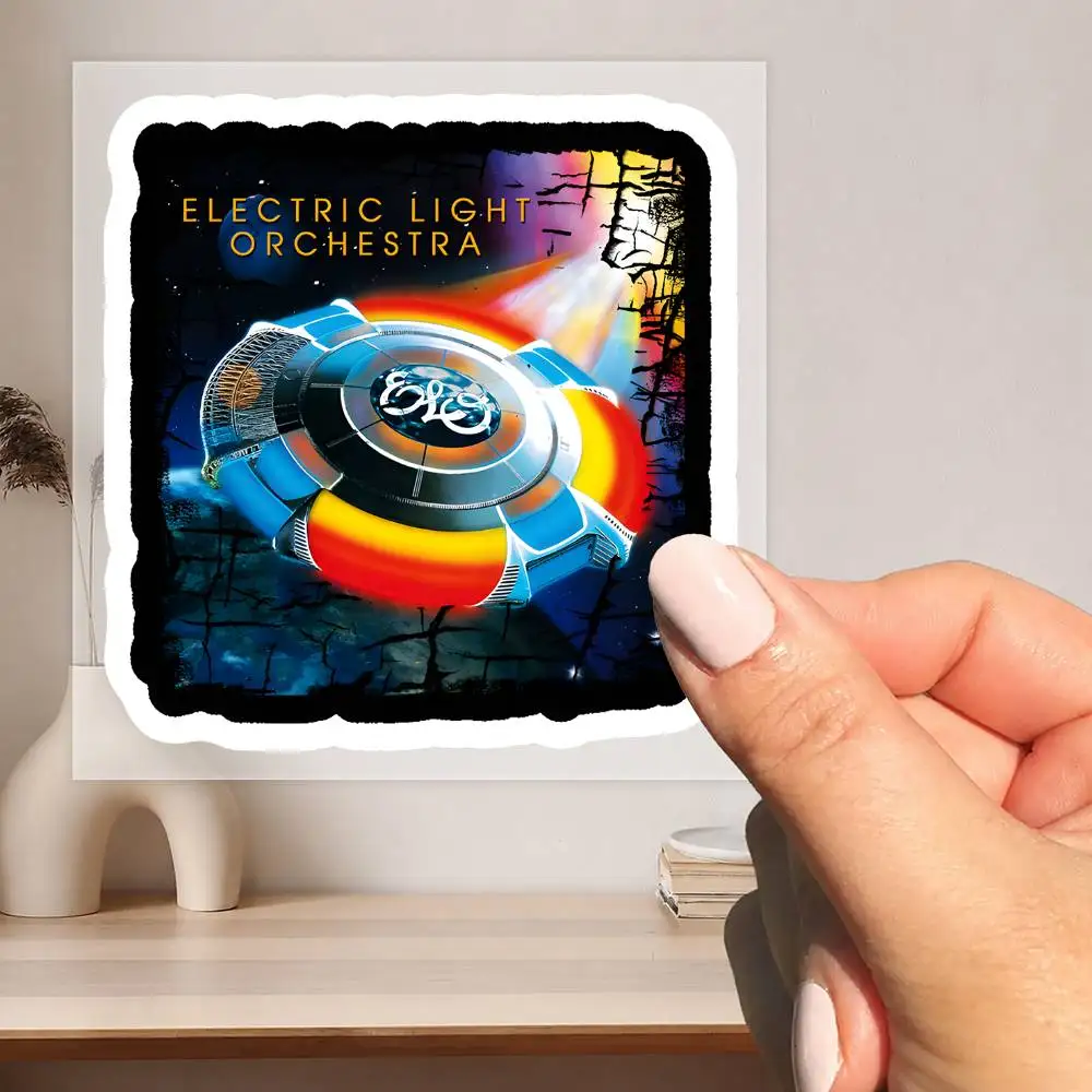 Ufo Elo Vintage Waterproof stickers for decorating car windows motorcycles and computers.